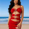 Two Piece Swimsuit for Women Ring Linked Monokini Sexy Bathing Suit Cutout Swim Suit