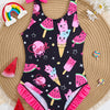 Girls One Pieces Swimsuit Cute Swimwear Bathing Suits 3-8 Years