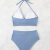 Womens Bikini Sets Two Piece Swimsuits High Waisted Halter Twist Front Bathing Suit 2026 Summer Beach Swimwear