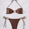 Women's Halter Bikini Sets Ring Linked Two Piece Swimsuit Cheeky Swim Bathing Suit 2026