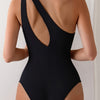 One Shoulder One Piece Swimsuit for Women Tummy Control Bathing Suits Modest Full Coverage Keyhole Swimwear