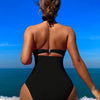 Women's Bikini Sets Two Piece Swimsuit High Waisted V Neck Twist Front Adjustable Spaghetti Straps Bathing Suit