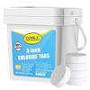 22 lbs 3 Inch Stabilized Chlorine Tablets for Sanitizing Swimming Pools, Slow Dissolving 90% available chlorine