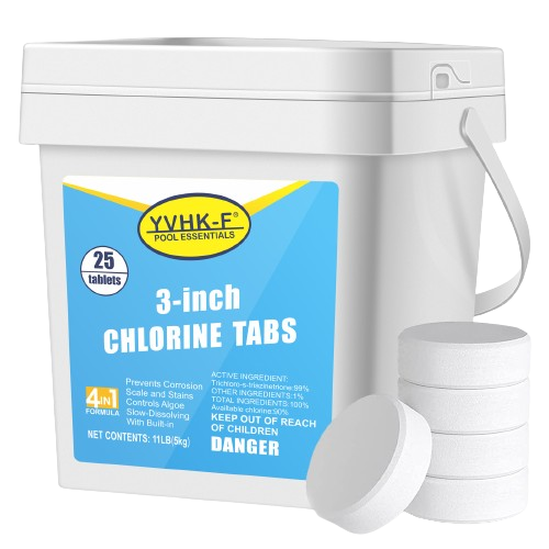 11-Pound Bucket of 3" Swimming Pool Chlorine Tablets