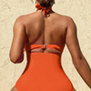 Women's Bikini Sets Two Piece Swimsuit High Waisted V Neck Twist Front Adjustable Spaghetti Straps Bathing Suit