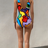 One Piece Swimsuit Women Modest Criss Cross Back Bathing Suit Quick Dry Full Coverage Swim Suit