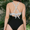 Women's One Piece Swimsuits Tummy Control Cutout High Waisted Bathing Suit Wrap Tie Back 1 Piece Swimsuit