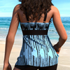 Two Piece Women's Tankini Swimsuits Blouson Swim Tank Top with Shorts Modest Bathing Suits