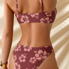 Women's 2 Piece Bohemian Graphic Swimsuit U Ring Ruched High Waisted Hipster Bikini Set