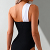 One Shoulder One Piece Swimsuit for Women Tummy Control Bathing Suits Modest Full Coverage Keyhole Swimwear
