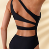 One Shoulder One Piece Swimsuit for Women Tummy Control Bathing Suits Modest Full Coverage Keyhole Swimwear