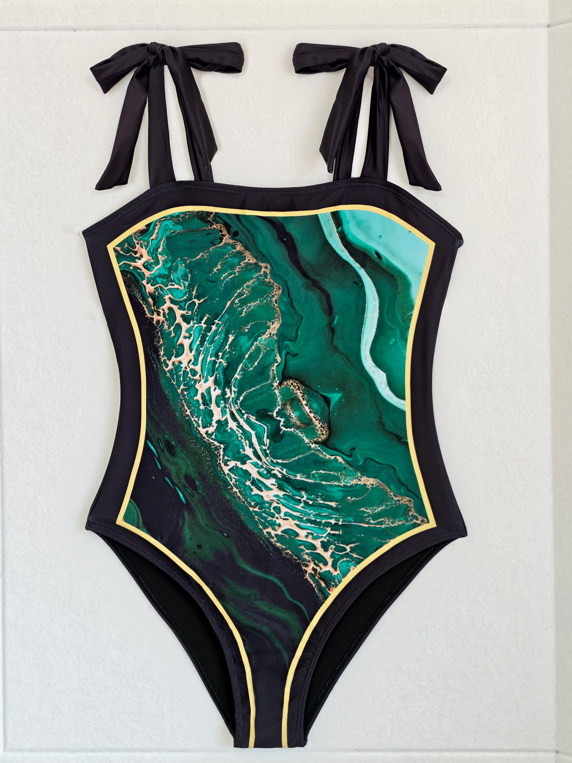 Women's One Piece Swimsuit with Beach Cover up Wrap Skirt Sarong Retro Floral Print Bikini Set Two Piece Bathing Suits