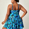 Plus Size Swimdress for Women High Waisted Tummy Control Tankini Bathing Suits Two Piece Swimsuits with Boyshorts