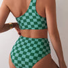 Women One Shoulder High Waisted Bikini Sets Two Piece Swimsuit Tummy Control Bathing Suit Full Coverage Swimwear