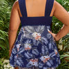 Women's Plus Size Tankini Swimsuits Two Piece Tummy Control Bathing Suits Hide Belly Swim Dress with Boy Shorts
