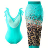 Women Swim Dress Swimsuit two Piece Tummy Control Bathing Suits Modest Criss Cross Swim Suits