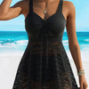 Women Two Piece Swim Dress with Shorts Flowy Swimsuits Tummy Control Bathing Suits