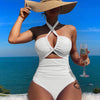 Women's Bikini Sets Two Piece Swimsuit High Waisted V Neck Twist Front Adjustable Spaghetti Straps Bathing Suit