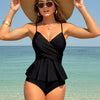 High Waisted one Piece Swimsuit-Womens Bikini Set Tummy Control Bathing Suit Modest Full Coverage Bikini