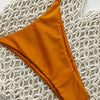Womens Bandeau Bikini Sets Sexy Strapless Two Piece Swimsuit Cheeky High Cut Cute Textured Ladies Bathing Suit
