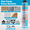 Spray Foam Insulation Kit (12 PK Kit-30.1 oz) - Expanding Sealant, High Density Closed Cell Spray Foam Insulation for Walls Ceiling Windows Doors