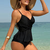 High Waisted one Piece Swimsuit-Womens Bikini Set Tummy Control Bathing Suit Modest Full Coverage Bikini