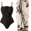 Two Piece Sets for Women Vacation Elegant Sleeveless Top Long Split Maxi Dress Beach Swimwear