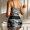 Women's Bikini Sets High Waisted Swim Skirt Tummy Control Swimsuits Two Piece Scalloped Trim Bathing Suit