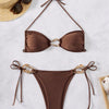 Women's Halter Bikini Sets Ring Linked Two Piece Swimsuit Cheeky Swim Bathing Suit 2026