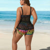 Two Piece Tankini Swimsuit for Women Tummy Control Bathing Suit with Boy Shorts Blouson