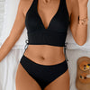 Women's High Waisted Bikini Sets - Floral Print 2 Piece Swimsuits Tummy Control Modest Bathing Suit