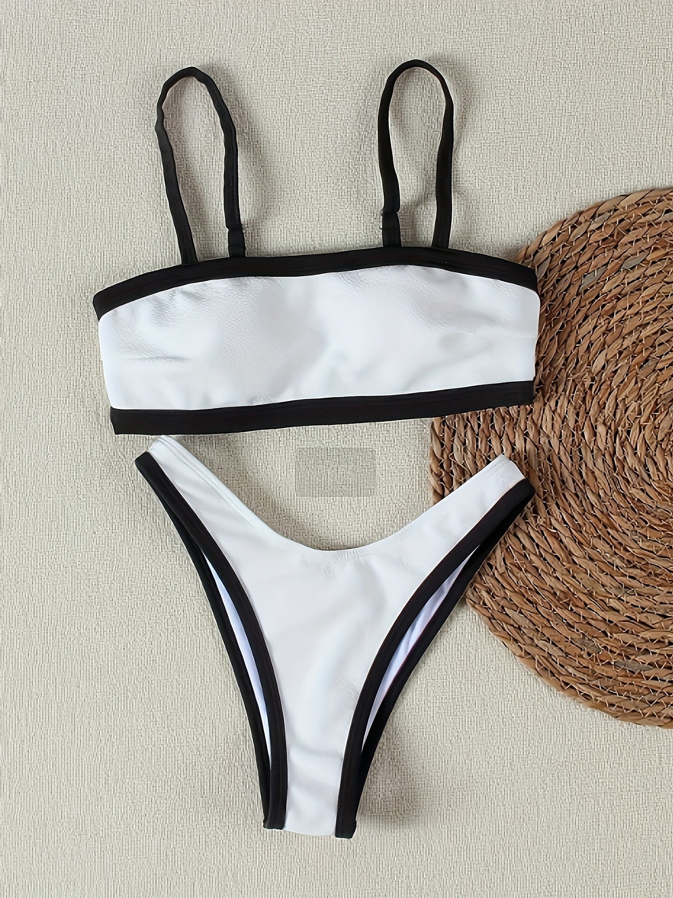 Sexy Women Butterfly 2 Piece Bikini Set, Square Neck Cheeky High Cut Cute Swimsuit,Beach Outfit Vacation Bathing Suit
