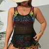 Two Piece Tankini Swimsuit for Women Tummy Control Bathing Suit with Boy Shorts Blouson