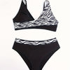 Bikini Set for Women Two Piece Swimsuit Print Sexy High Waisted Swimwear V Neck Cheeky Bathing Suit