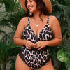 PLUS SIZE One Piece Swimsuit Tummy Control Sexy Bathing Suits V Neck Push Up Swimsuits Slimming Swimwear
