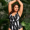 PLUS SIZE Women's One Piece Swimsuit Tummy Control V Neck Bathing Suits