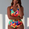 Women's One Piece 2026 Tummy Control Swimsuits Neon Color Block Swimwear Slimming Bathing Suit
