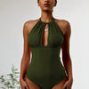 Women Tummy Control One Piece Swimsuit Modest Bathing Suit Full Coverage High Neck Swimwear