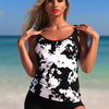Two Piece Tankini Swimsuits for Women Tummy Control Two Piece Modest Bathing Suits Floral Skirt