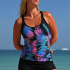 Two Piece Tankini Swimsuits for Women Tummy Control Two Piece Modest Bathing Suits Floral Skirt