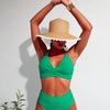 Womens Bikini Sets Two Piece Swimsuits High Waisted Halter Twist Front Bathing Suit 2026 Summer Beach Swimwear