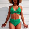 Womens Bikini Sets Two Piece Swimsuits High Waisted Halter Twist Front Bathing Suit 2026 Summer Beach Swimwear