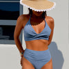 Womens Bikini Sets Two Piece Swimsuits High Waisted Halter Twist Front Bathing Suit 2026 Summer Beach Swimwear