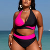 PLUS SIZE Women's Bikini Sets Twist Front Two Piece Swimsuit Halter Bathing Suit