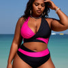 PLUS SIZE Women's Bikini Sets Twist Front Two Piece Swimsuit Halter Bathing Suit