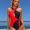 Women's One Piece Swimsuits Tummy Control Front Cross Bathing Suits Tie Back Slimming V Neck Swimwear