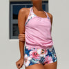 Tankini Swimsuits for Women, Two Piece Bathing Suits with Shorts, Modest Tank Top Swim Dress
