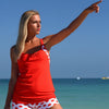 Women's Tankini Swimsuits Two Piece Tummy Control Bathing Suit Modest Swim Top with Shorts