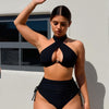 Women's Halter Bikini Set Linked Bathing Suit Summer Beach Two Piece Swimsuit