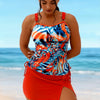 Womens Two Piece Tankini Bathing Suits with Skirt Tummy Control Swimsuits Ladies Swimwear
